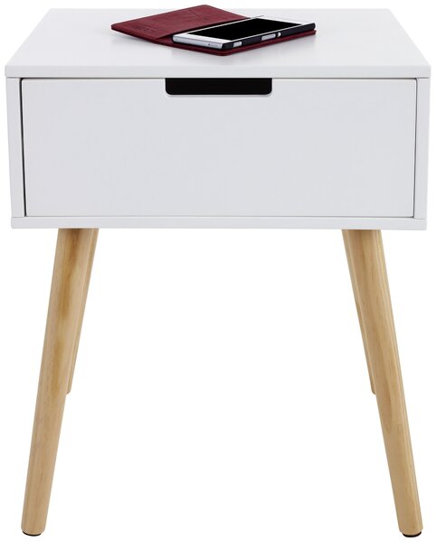 NOČNÝ STOLÍK, borovica, prírodná farba, biela, 40/52/30 cm Ondega - Online Only spálne, Online Only
