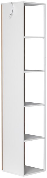 ROHOVÝ REGÁL, prírodná farba, biela, železo, 34/185/34 cm MID.YOU - Online Only drobný nábytok, Online Only