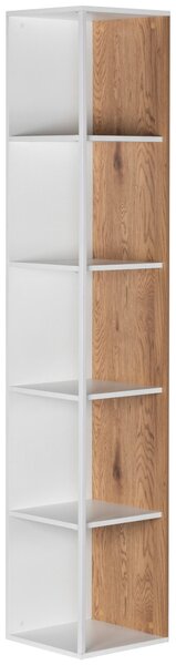 ROHOVÝ REGÁL, prírodná farba, biela, železo, 34/185/34 cm MID.YOU - Online Only drobný nábytok, Online Only