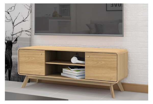 TV stolík v dekore duba v prírodnej farbe 140x53 cm Cassie - Støraa