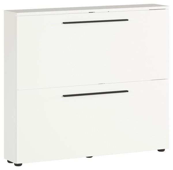 VÝKLOPNÁ SKRINKA NA TOPÁNKY, biela, 100/85/19 cm - Online Only drobný nábytok, Online Only
