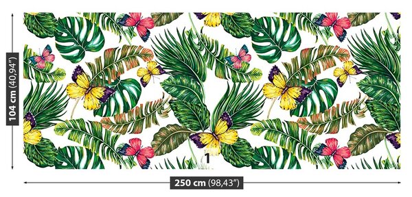 Fototapeta Vliesová Listy motýle 250x104 cm