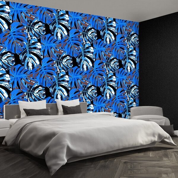 Fototapeta Vliesová Modré listy 152x104 cm