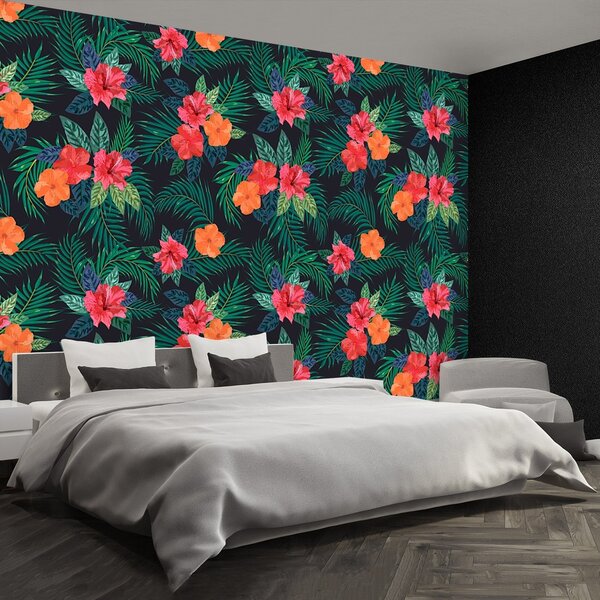 Fototapeta Vliesová Tropické kvety 250x104 cm