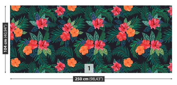 Fototapeta Vliesová Tropické kvety 250x104 cm