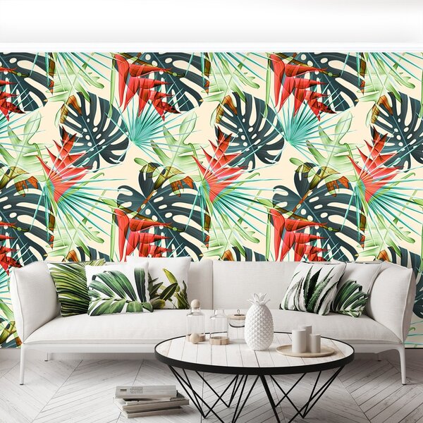 Fototapeta Vliesová Tropické listy 152x104 cm