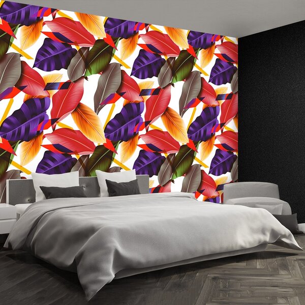 Fototapeta Vliesová Listy a kvety 152x104 cm
