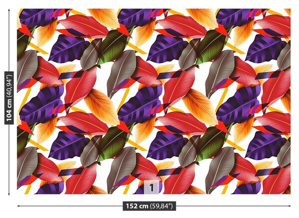 Fototapeta Vliesová Listy a kvety 152x104 cm