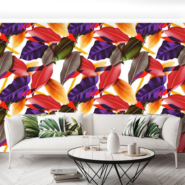 Fototapeta Vliesová Listy a kvety 152x104 cm
