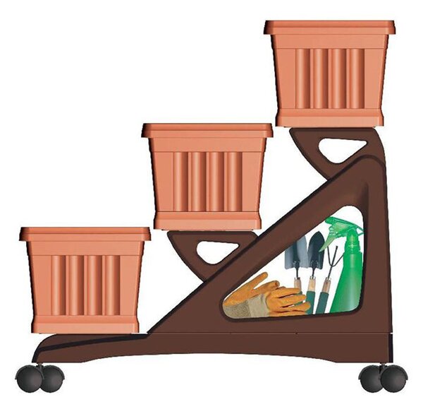 BAMA súprava kvetináčov ORTO DI TR, terracotta