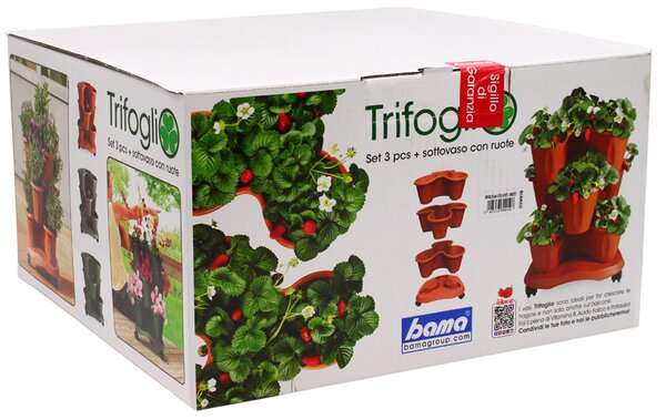 BAMA Kvetináč modulárny TRIFOGLIO, farba biela