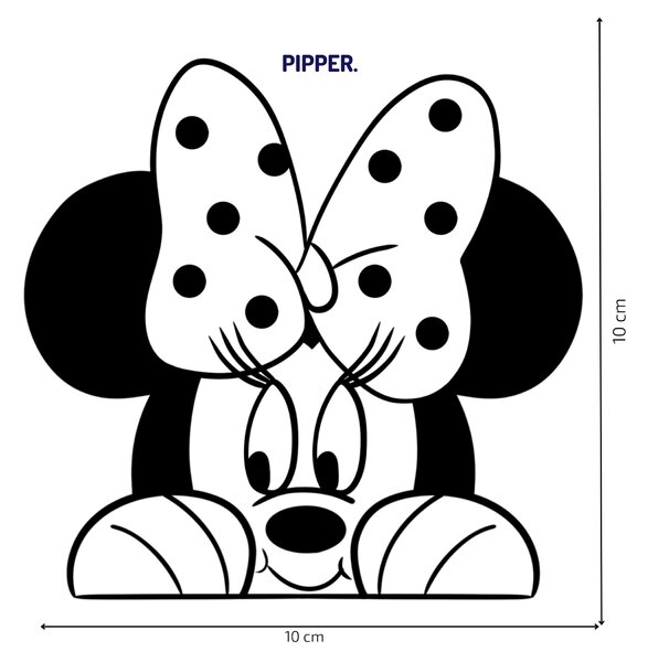10x10cm Minnie - nálepka nad vypínač