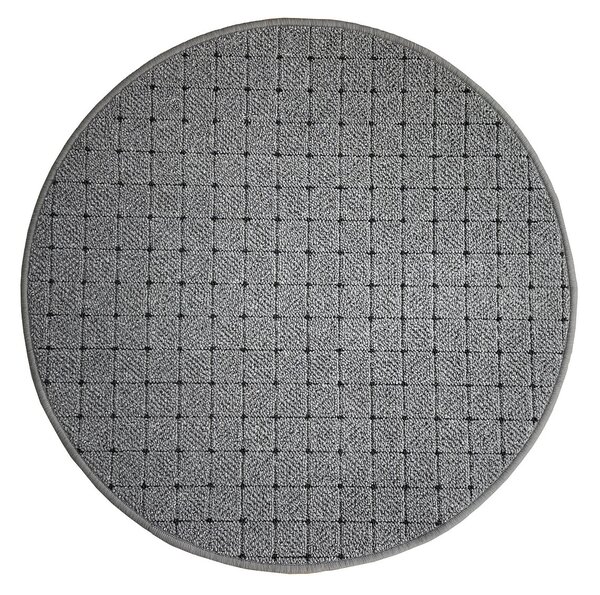 Vopi koberce AKCIA: 100x100 (průměr) kruh cm Kusový koberec Udinese sivý kruh - 100x100 (priemer) kruh cm