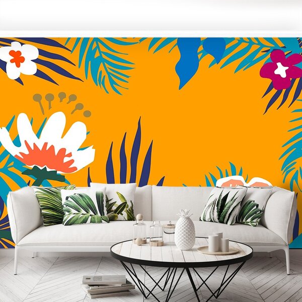 Fototapeta Vliesová Kvetinové ilustrácie 250x104 cm