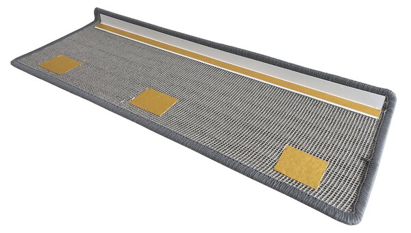 Vopi Nášľapy na schody Udinese šedý obdĺžnik - 24x65 obdĺžnik (rozmer vrátane ohybu)