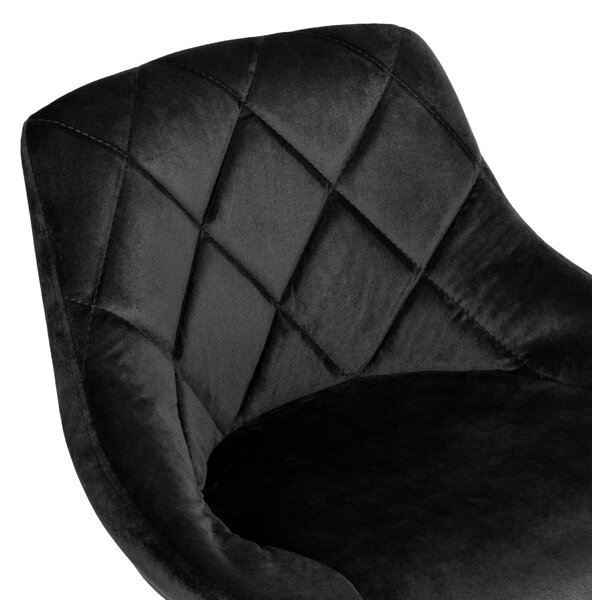 JAKS Barová stolička čierna Cydro chróm velvet