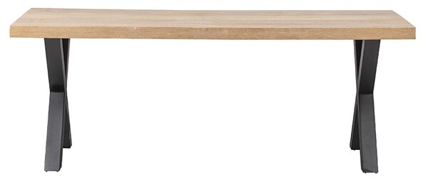 MUZZA Jedálenský stôl tablo 180 x 90 cm nohy do tvaru X mangový herringbone