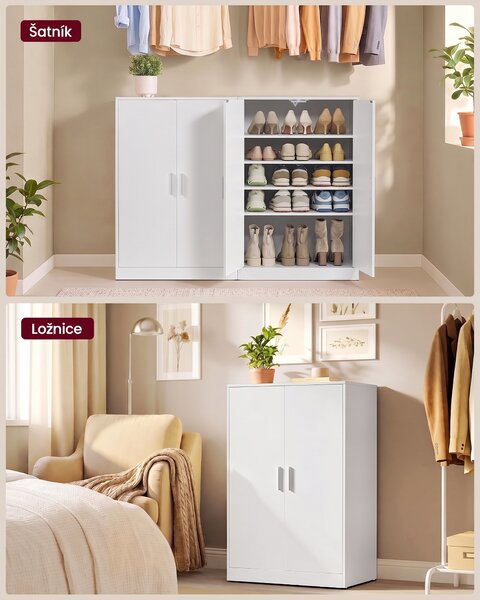 SONGMICS Botník Vasagle Uno 60 cm bílý