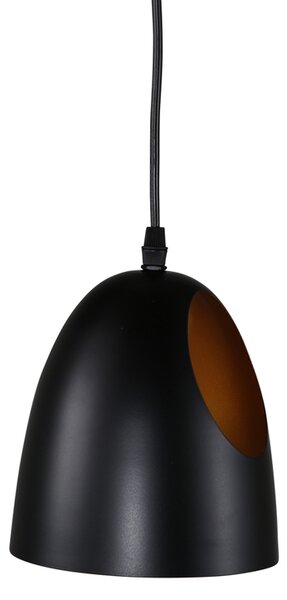 Čierna dizajnová závesná lampa ELDA