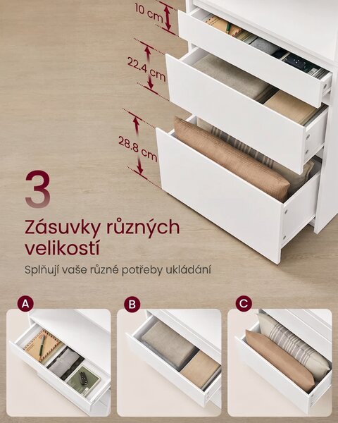 SONGMICS Knižnica Vasagle Kain 57 cm biela