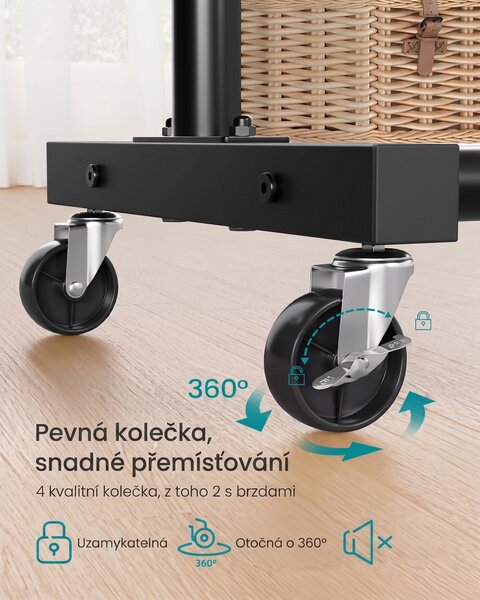 SONGMICS Pojízdný stojan na oblečení Varia černý