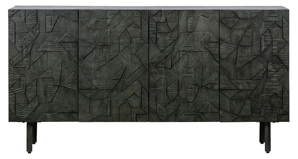 MUZZA Komoda counter 160 x 83 cm čierna