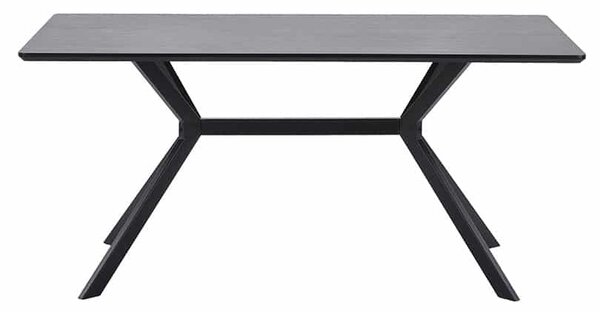 MUZZA Obdĺžnikový stôl bruno 200 x 90 cm čierny