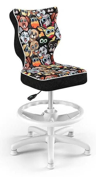 PETIT Detská otočná stolička s podnožkou, pre deti s výškou 119-142 cm, so zvieracím vzorom | Entelo