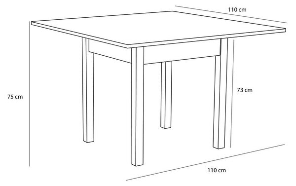 Jedálenský stôl v dekore duba 110x110 cm Geo – Hübsch