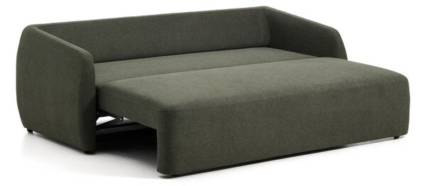 Tmavozelená ženilková rozkladacia pohovka 218 cm Laira – Kave Home