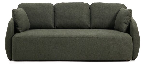 Tmavozelená ženilková rozkladacia pohovka 218 cm Laira – Kave Home