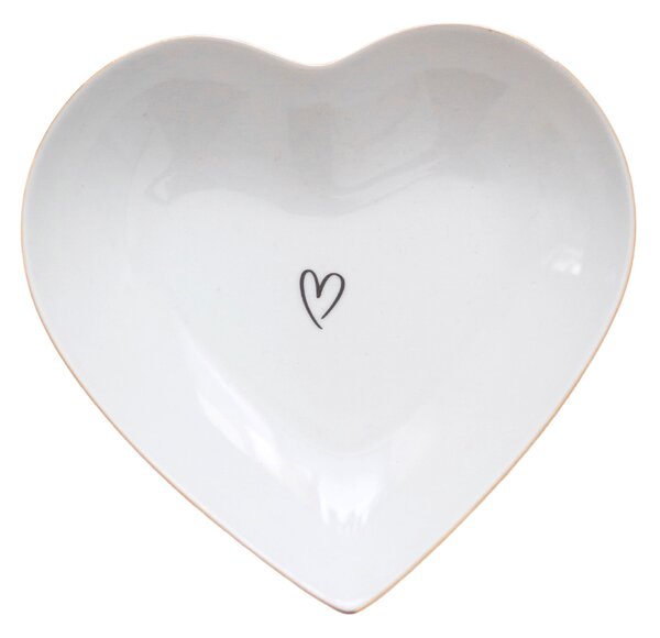 Porcelánový tanierik v tvare srdca Srdiečko 16 cm