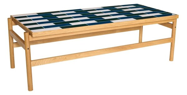 Čierno-biely/v prírodnej farbe konferenčný stolík v dekore duba 61x132 cm Motif – Hübsch