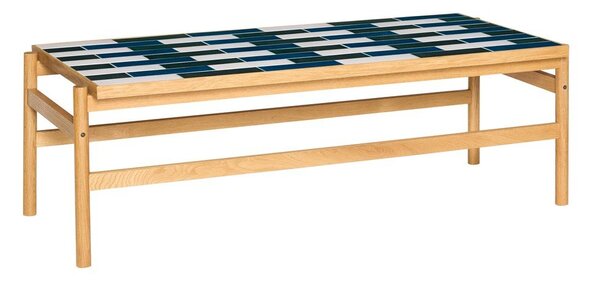 Čierno-biely/v prírodnej farbe konferenčný stolík v dekore duba 61x132 cm Motif – Hübsch