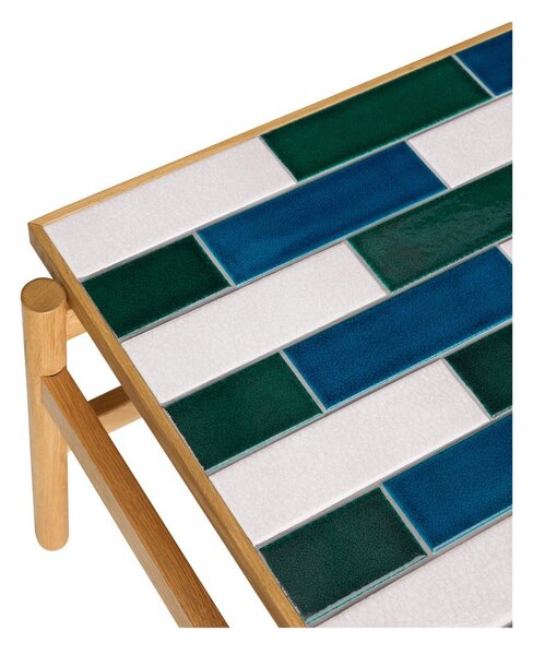 Čierno-biely/v prírodnej farbe konferenčný stolík v dekore duba 61x132 cm Motif – Hübsch