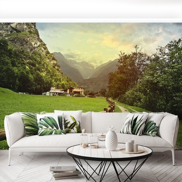 Fototapeta Vliesová Švajčiarske alpy 250x104 cm