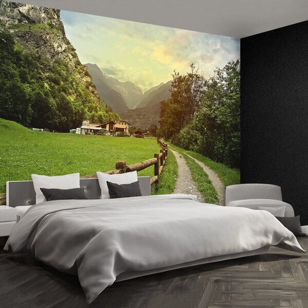 Fototapeta Vliesová Švajčiarske alpy 250x104 cm
