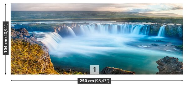 Fototapeta Vliesová Islandský vodopád 250x104 cm