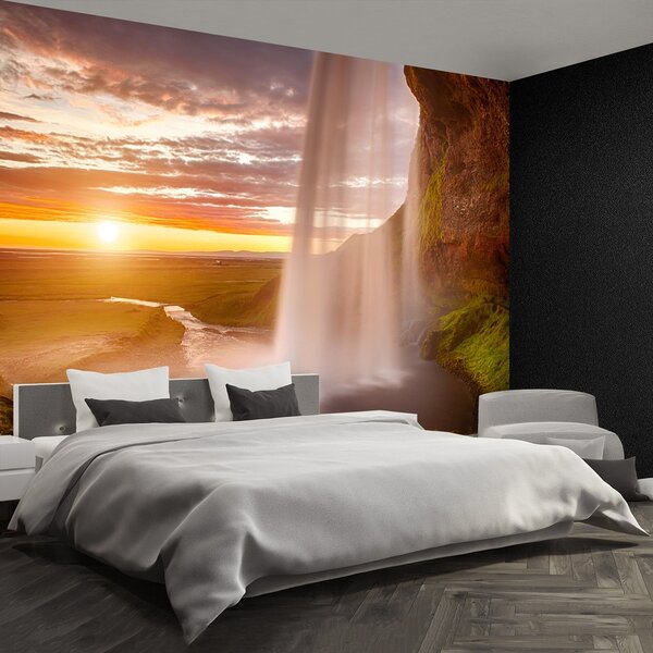 Fototapeta Vliesová Islandský vodopád 250x104 cm