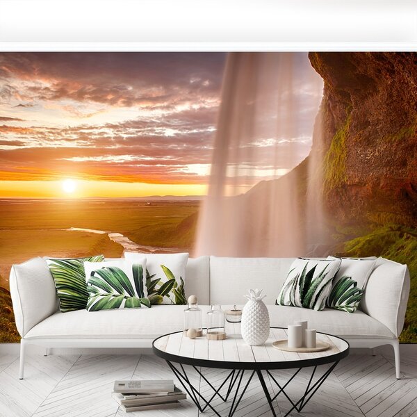 Fototapeta Vliesová Islandský vodopád 250x104 cm