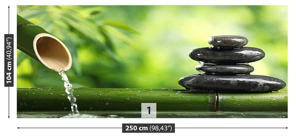 Fototapeta Vliesová Bambusová fontána 250x104 cm