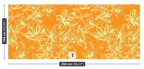 Fototapeta Vliesová Kvetinový vzor 250x104 cm