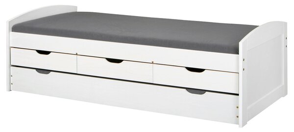 POSTEĽ S VÝSUVNÝM LÔŽKOM, 90/190 cm biela MID.YOU - Detské izby, Online Only