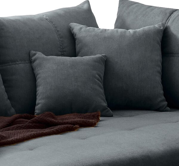 ROHOVÁ SEDAČKA, textil, kompozitné drevo, antracitová MID.YOU - Sedačky, Online Only