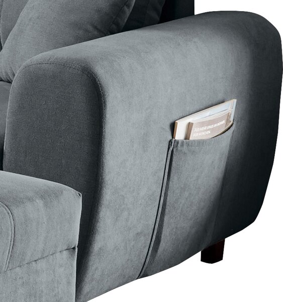 ROHOVÁ SEDAČKA, textil, kompozitné drevo, antracitová MID.YOU - Sedačky, Online Only