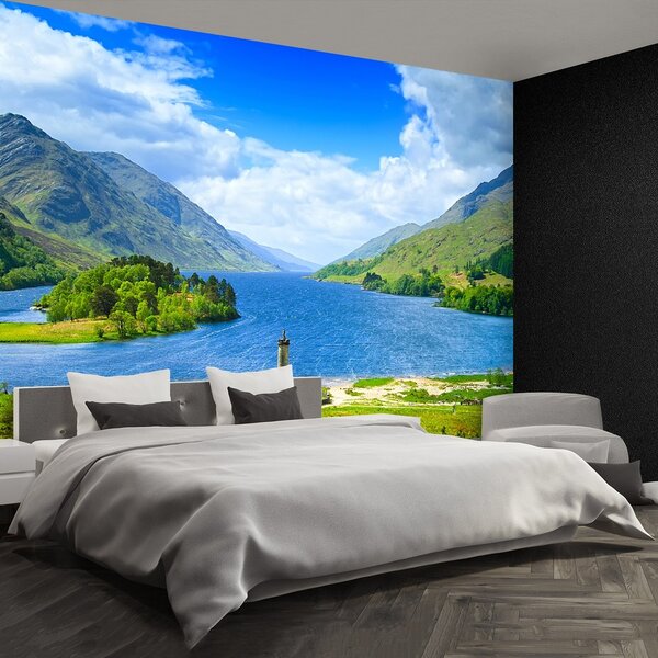 Fototapeta Vliesová Jazero škótsko 250x104 cm