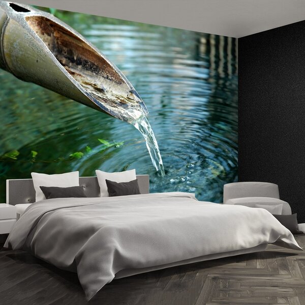 Fototapeta Vliesová Bambusová fontána 250x104 cm