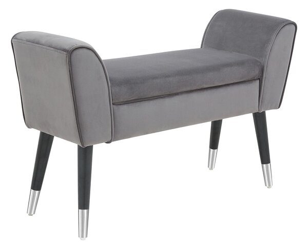 Dizajnová lavica Dafina 90 cm sivý zamat