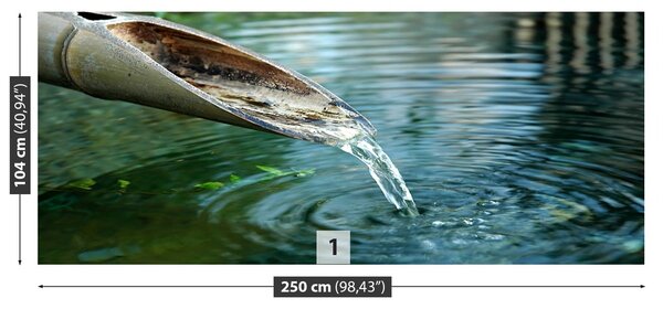 Fototapeta Vliesová Bambusová fontána 250x104 cm