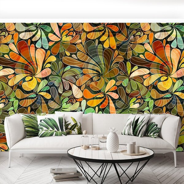 Fototapeta Vliesová Kvetinový vzor 250x104 cm